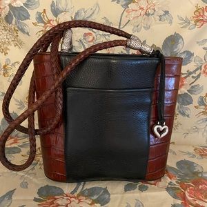 Vintage Brighton “Delores” Leather Tote Bucket Bag